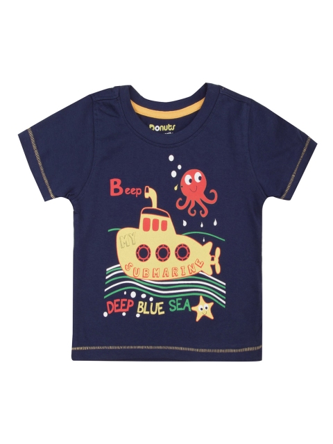 

Donuts Boys Navy Blue Printed Round Neck T-shirt