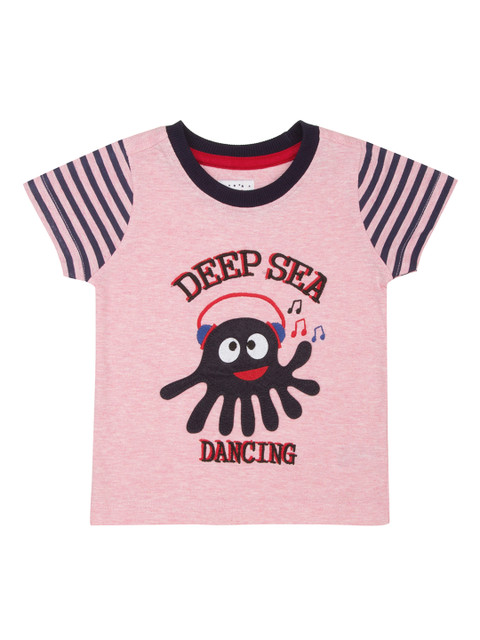 

Donuts Girls Pink Printed Round Neck T-shirt