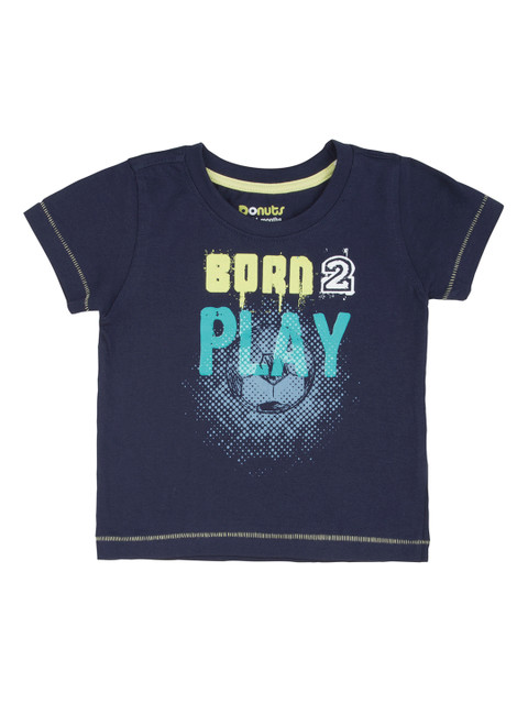 

Donuts Boys Blue Printed Round Neck T-shirt