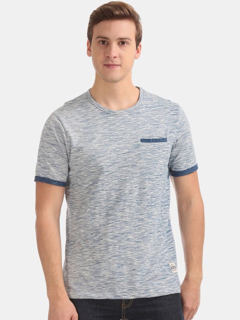

Cherokee Men Blue Melange Slim Fit Round Neck T-shirt