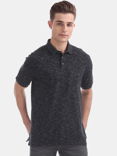 

Cherokee Men Black Solid Polo Collar T-shirt