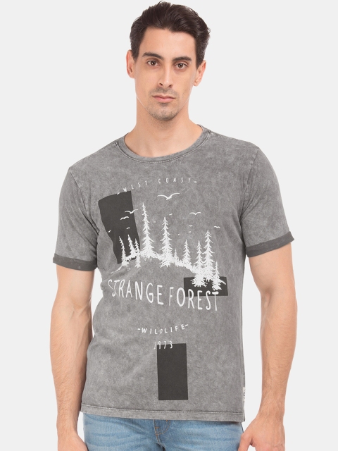 

Cherokee Men Grey Printed Round Neck T-shirt