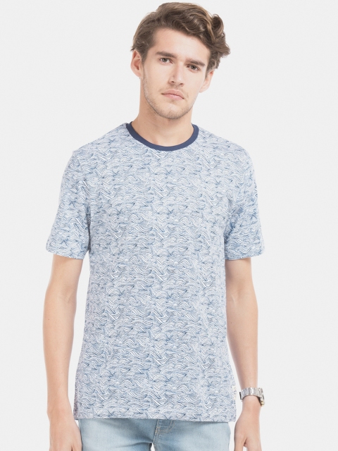 

Cherokee Men Blue Printed Round Neck T-shirt