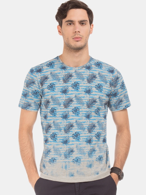 

Cherokee Men Grey Printed Slim Fit Round Neck Pure Cotton T-shirt