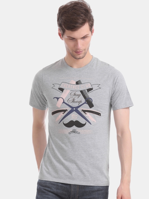

Cherokee Men Grey Printed Round Neck T-shirt