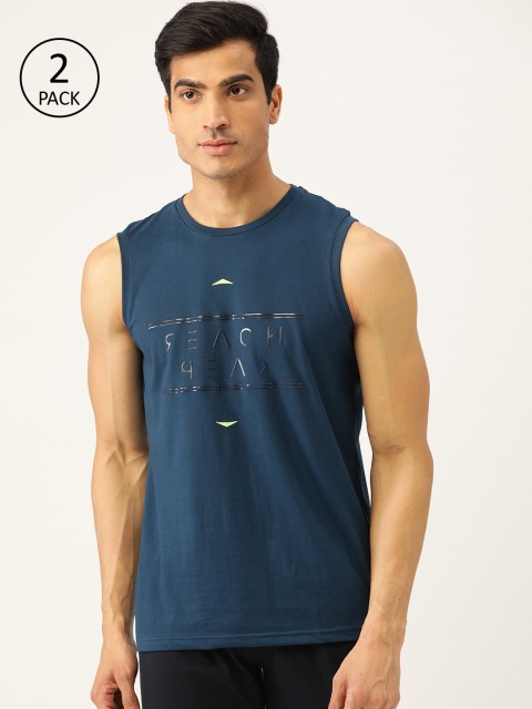 

Sweet Dreams Men Pack Of 2 Navy Blue Printed Lounge T-shirt