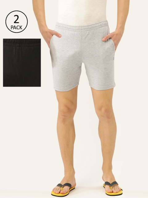 

Sweet Dreams Men Pack of 2 Solid Lounge Shorts, Black
