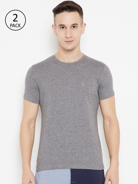 

Sweet Dreams Men Pack of 2 Grey Solid Lounge T-shirt