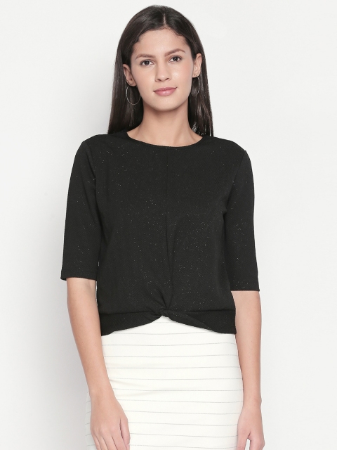 

Forever Glam by Pantaloons Women Black Solid Top