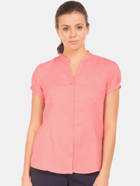 

Cherokee Women Pink Regular Fit Solid Casual Shirt