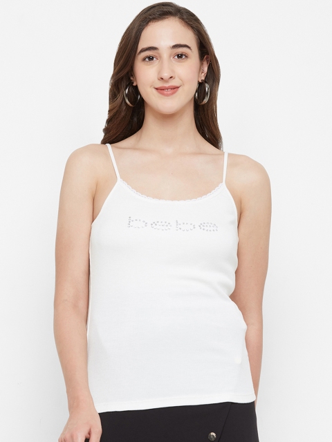 

bebe Women White Solid Blouson Top
