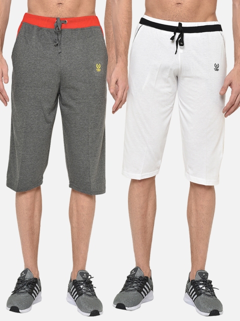 

VIMAL JONNEY Men Pack of 2 Solid Regular Fit Shorts, Charcoal