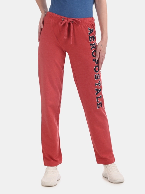 

Aeropostale Women Red Solid Straight-Fit Track Pants