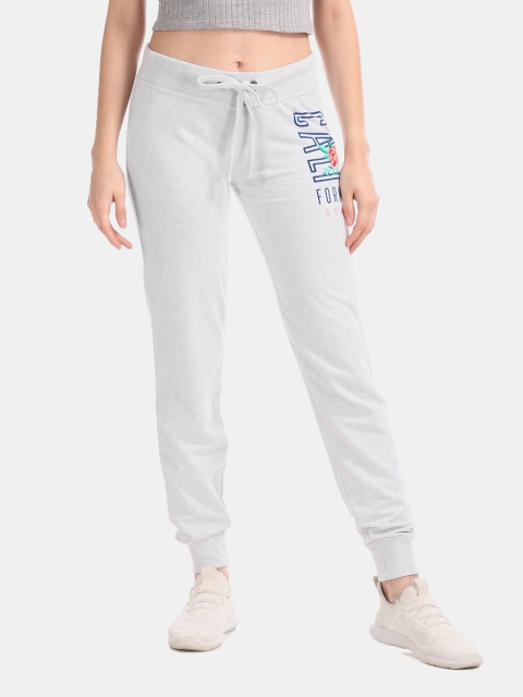 

Aeropostale Women Grey Melange Solid Straight-Fit Joggers