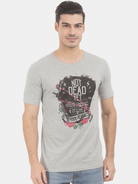 

Colt Men Grey Printed Round Neck T-shirt