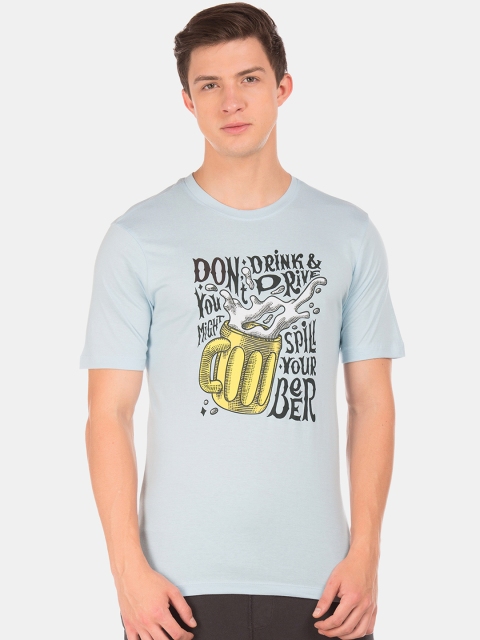 

Colt Men Blue Printed Round Neck T-shirt