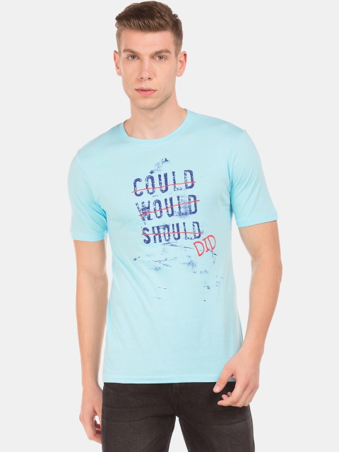 

Colt Men Blue Printed Round Neck T-shirt