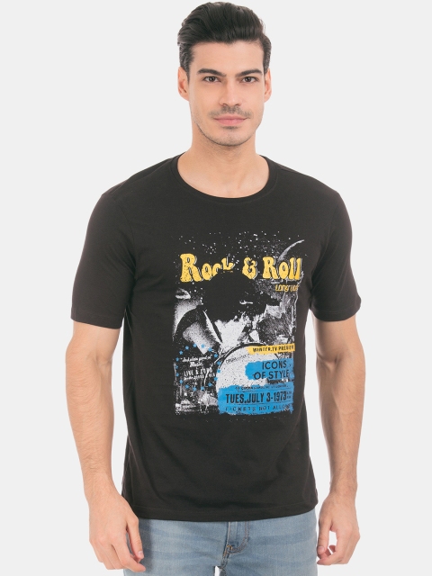 

Colt Men Black & Grey Printed Round Neck T-shirt