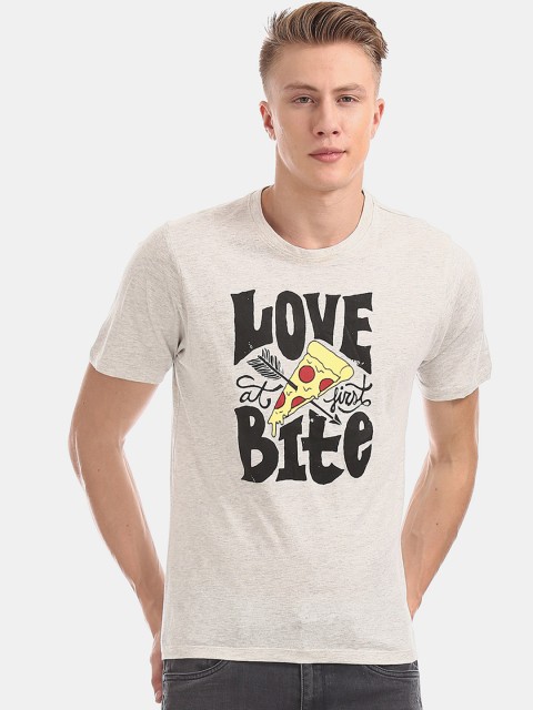 

Colt Men Grey Printed Round Neck T-shirt