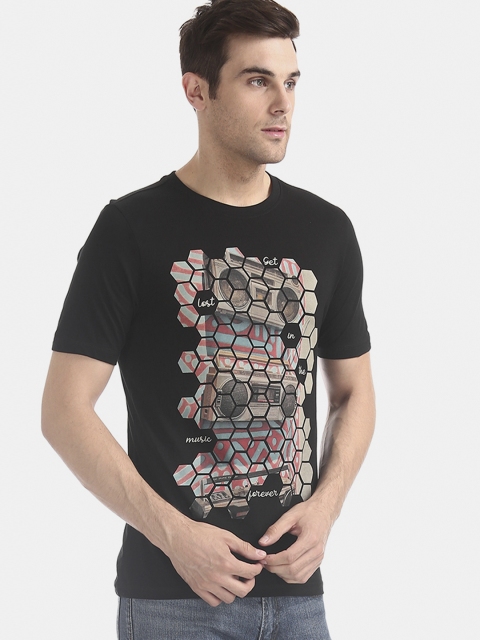 

Colt Men Black Printed Round Neck T-shirt