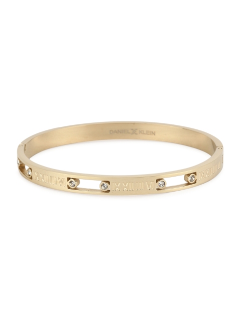 

Daniel Klein Gold-Toned Stone Studded Bangle-Style Bracelet