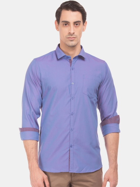 

Excalibur Men Purple Slim Fit Solid Casual Shirt