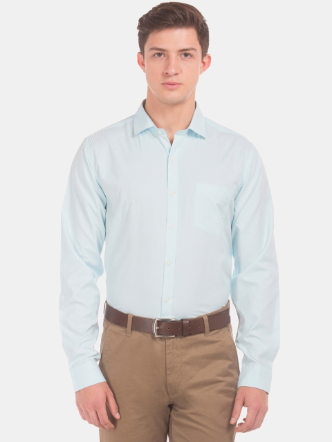 

Excalibur Men Blue Classic Regular Fit Solid Formal Shirt