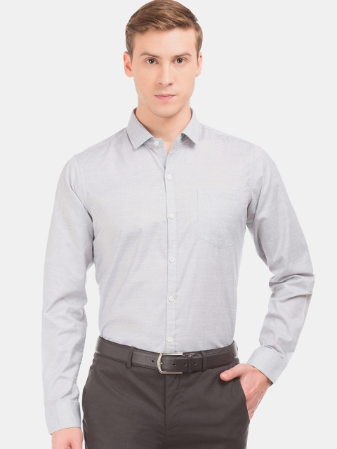 

Excalibur Men Grey Slim Fit Solid Formal Shirt