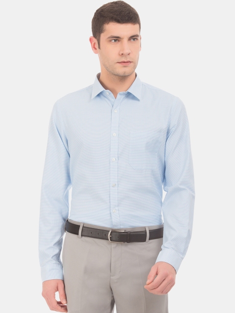 

Excalibur Men Blue Slim Fit Patterned Formal Shirt