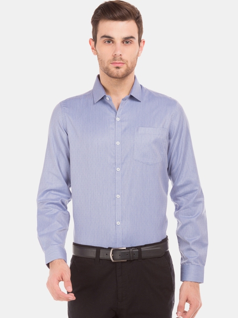 

Excalibur Men Blue Slim Fit Patterned Formal Shirt