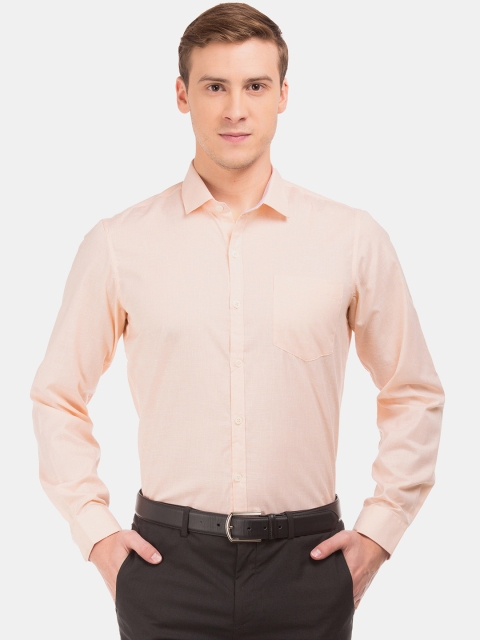 

Excalibur Men Coral Orange Slim Fit Solid Formal Shirt