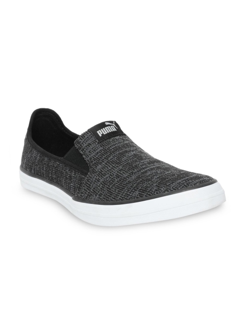 

Puma Men Black & Grey Slyde Knit IDP Slip-On Sneakers