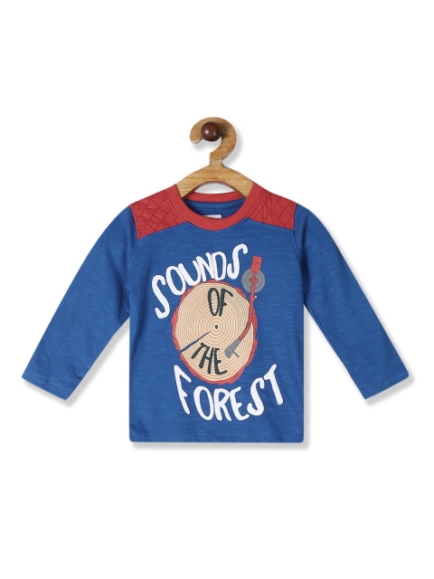 

Donuts Boys Blue & White Printed Round Neck T-shirt