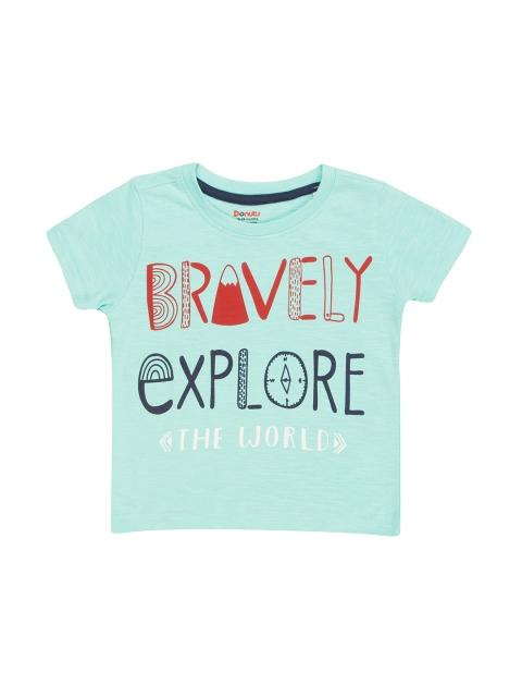 

Donuts Boys Mint Green Printed Round Neck T-shirt
