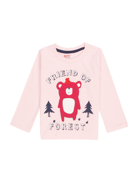 

Donuts Boys Pink Printed Round Neck T-shirt