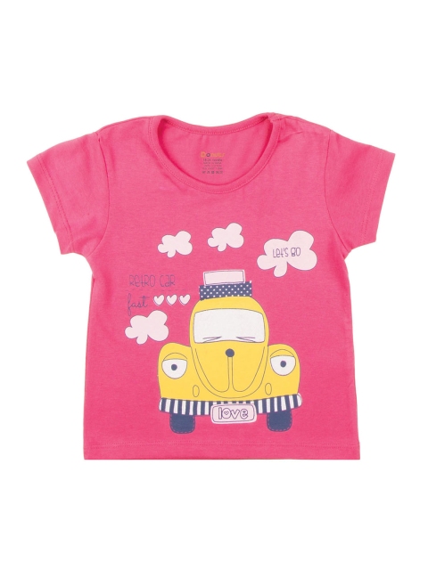 

Donuts Girls Pink Printed Round Neck T-shirt