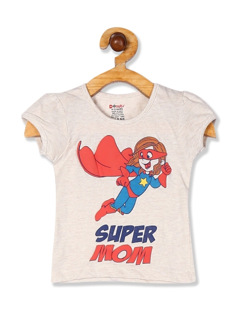 

Donuts Girls Off-White Printed Round Neck T-shirt