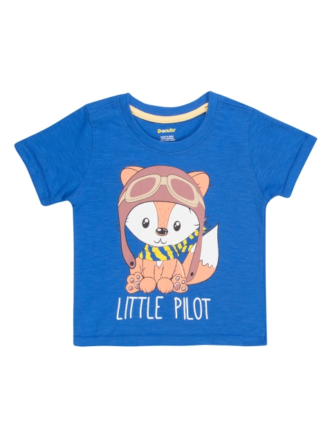 

Donuts Boys Blue Printed Round Neck T-shirt