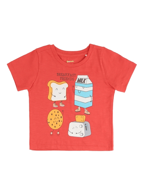 

Donuts Boys Red Printed Round Neck T-shirt