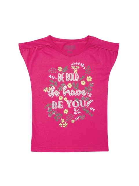 

Cherokee Girls Pink Printed Round Neck T-shirt