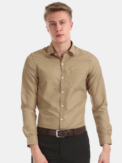 

Excalibur Men Brown Regular Fit Solid Formal Shirt