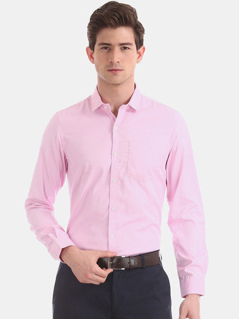 

Excalibur Men Pink Regular Fit Solid Formal Shirt