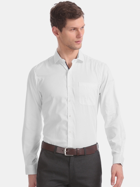 

Excalibur Men White Regular Fit Solid Formal Shirt