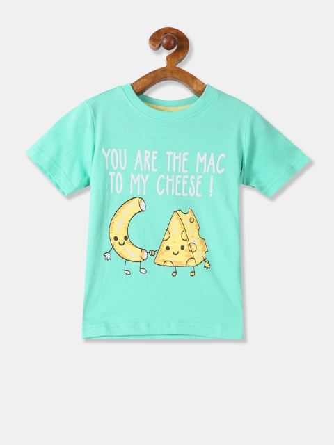 

Cherokee Boys Sea Green & Yellow Printed Round Neck T-shirt