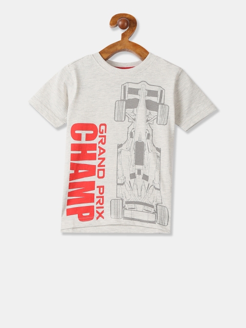

Cherokee Boys Grey Printed Round Neck T-shirt