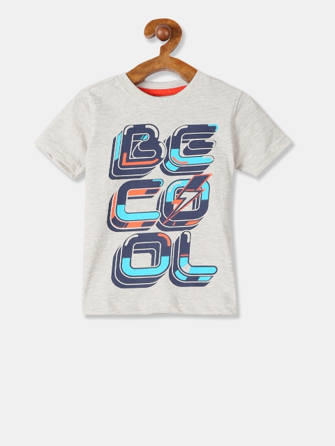 

Cherokee Boys Grey Printed Round Neck T-shirt