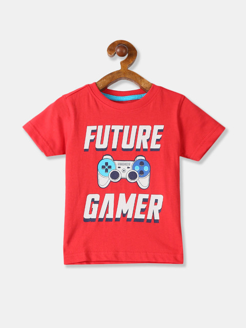 

Cherokee Boys Red & White Printed Round Neck T-shirt
