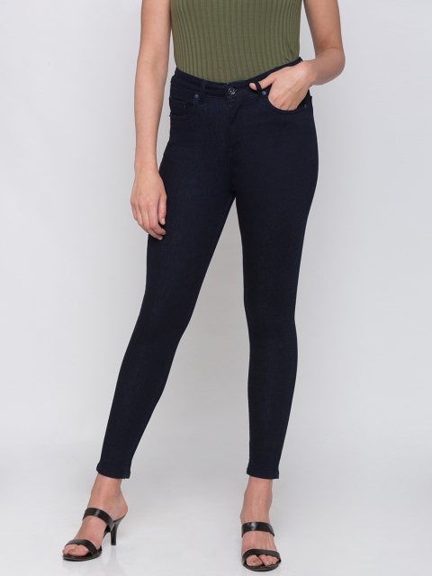 

Globus Women Navy Blue Skinny Fit High-Rise Clean Look Jeans