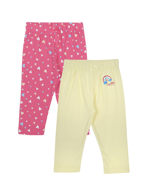 

Pantaloons Baby Infant Pack Of 2 Lounge Pants 205000005940646, Pink