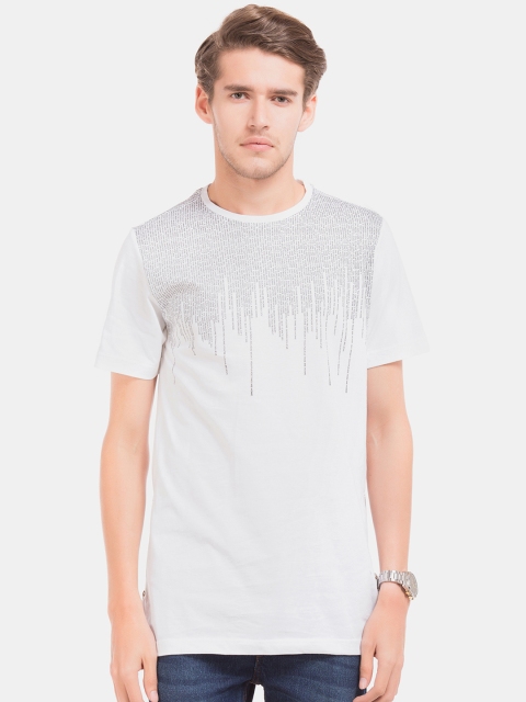 

Colt Men White Printed Round Neck T-shirt